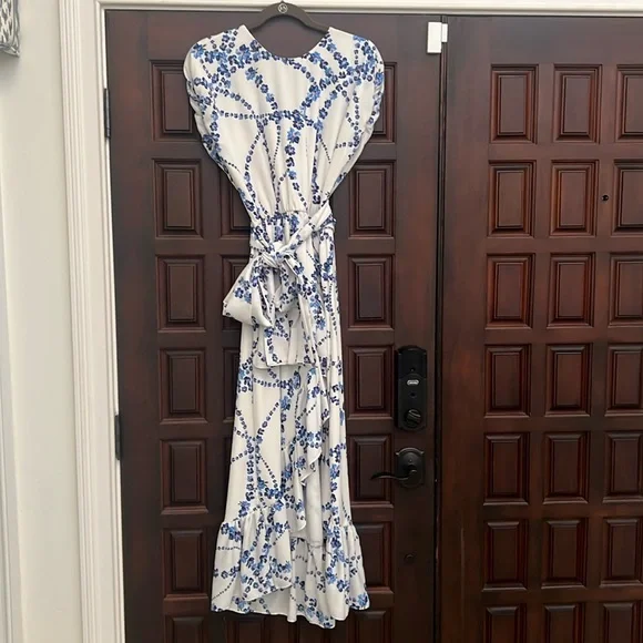 blue racer back dress Racer Back Holiday Dress with Pockets in Powder Blue main image 0
